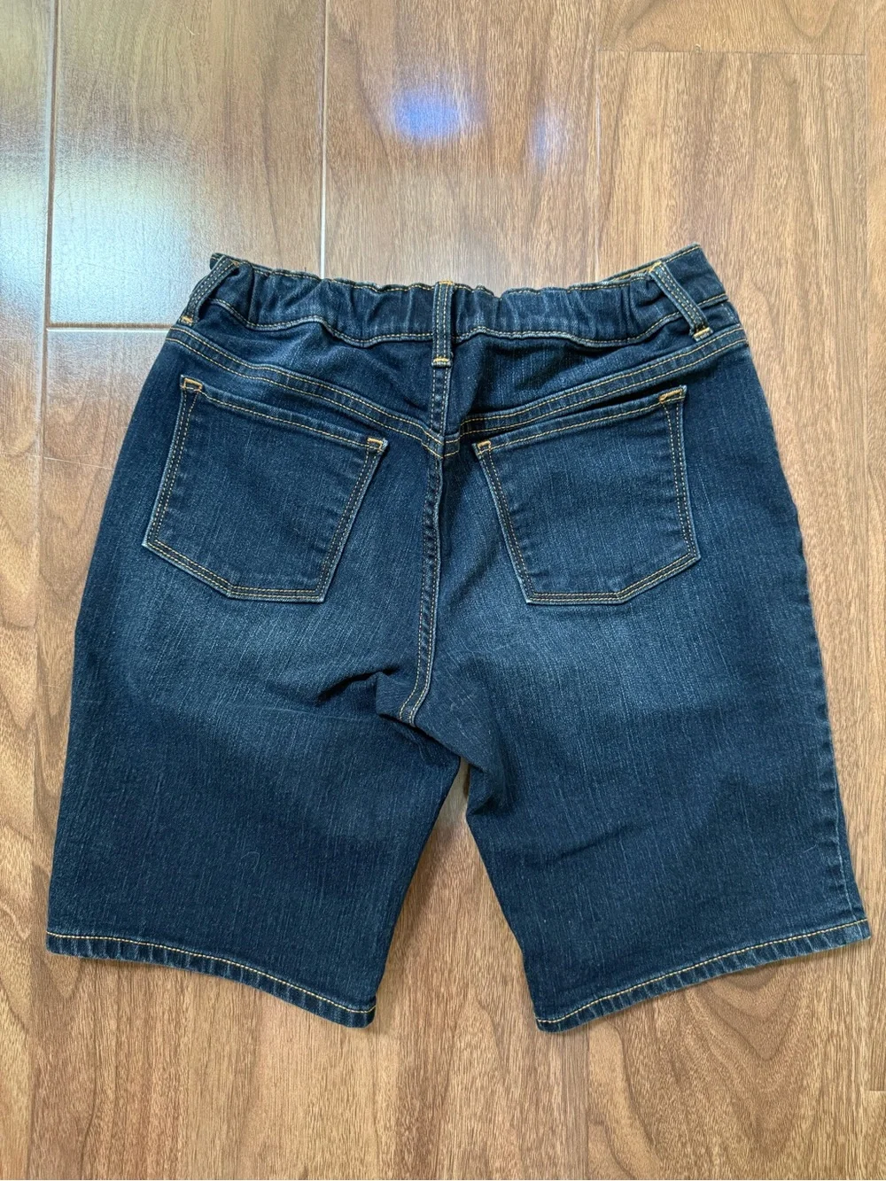 Old Navy Dark Blue Denim Shorts with Contrast Stitching
